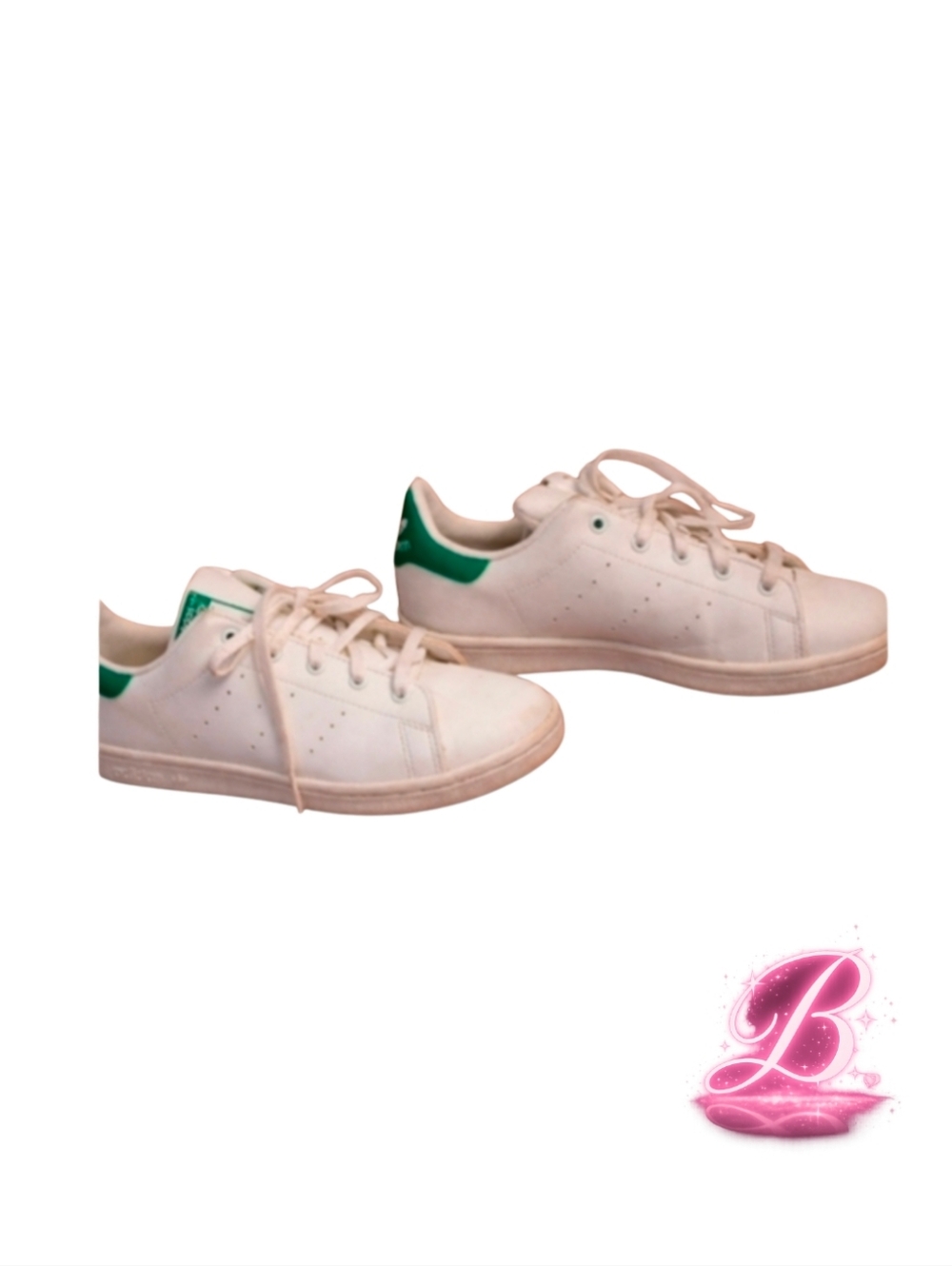 Adidas Sneakers - Stan Smith - White And Green - Youth 2.5 - EUC